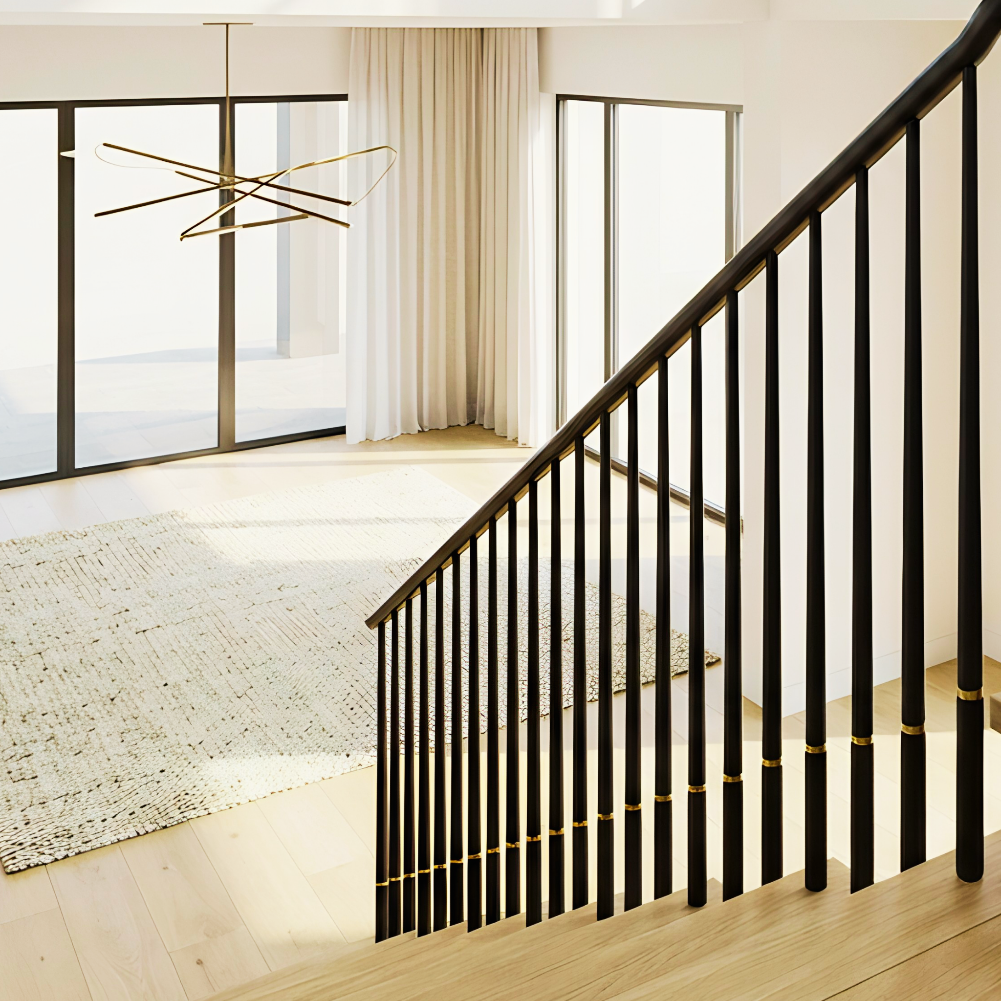Lumière Candlestick Baluster – Satin Black & Brass