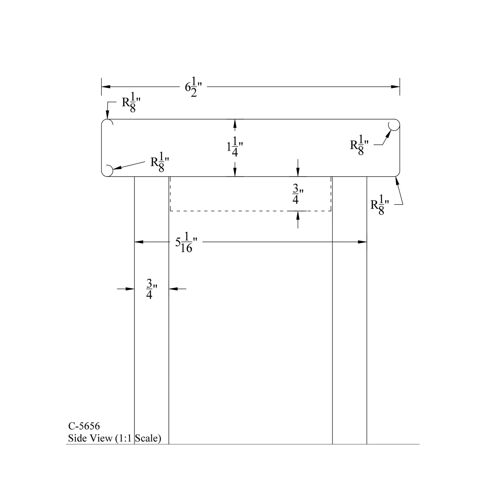 C-5656 Plain Box Newel (5-1/16")