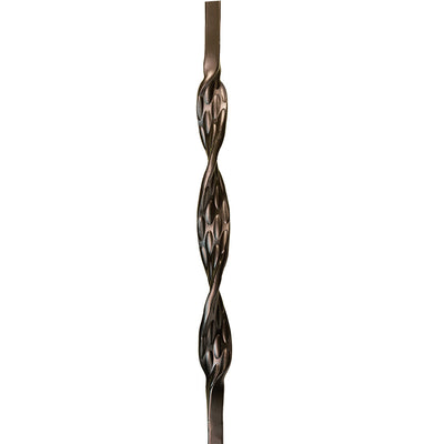 Single Ribbon Double Basket Iron Baluster