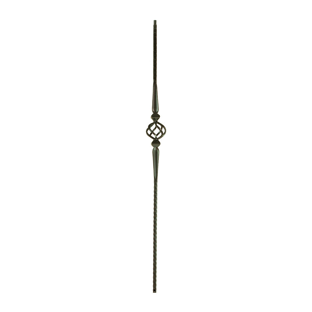 Single Basket with Spoons Iron Baluster