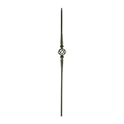 Single Basket with Spoons Iron Baluster