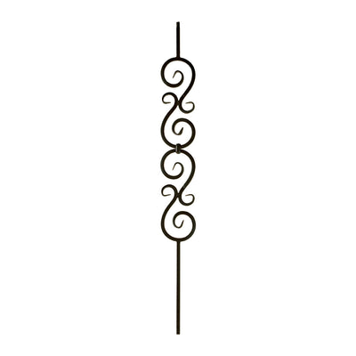 Double Scroll Iron Baluster