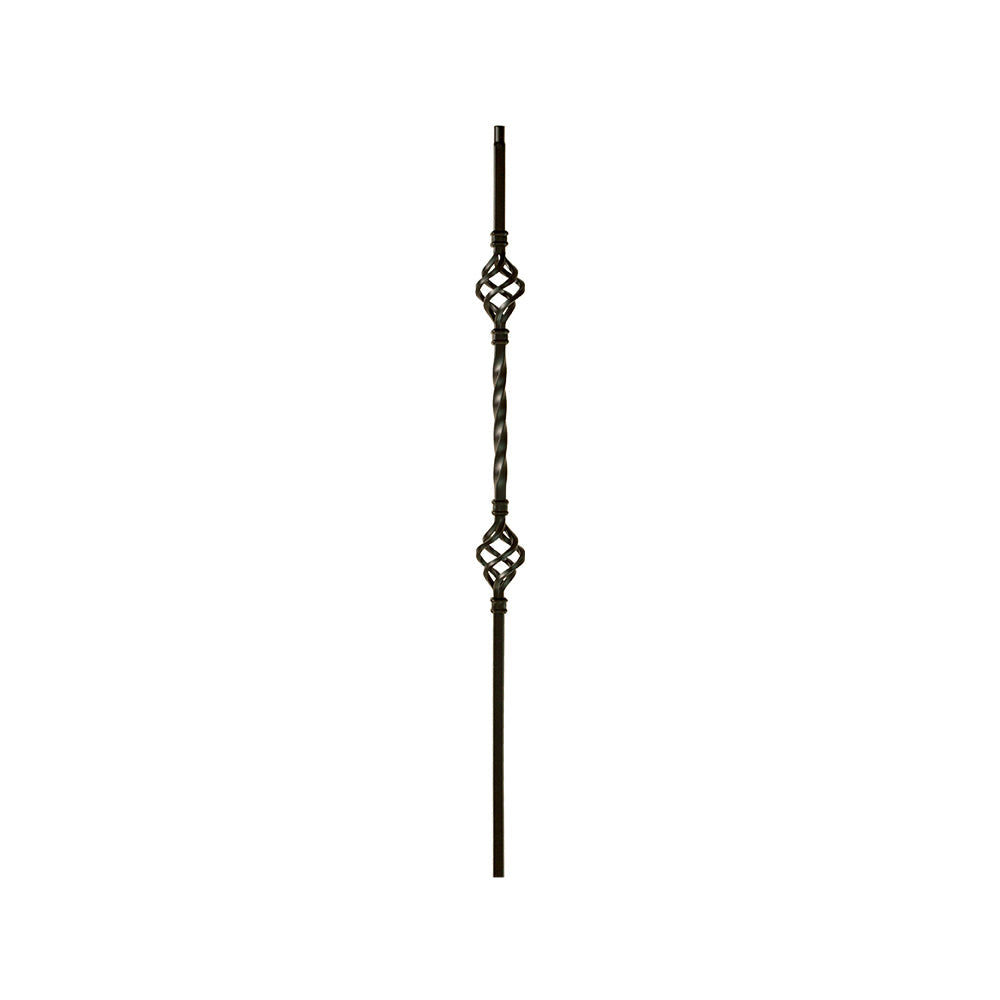 Knee Wall Double Basket Iron Baluster