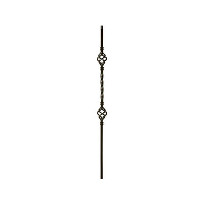 Knee Wall Double Basket Iron Baluster