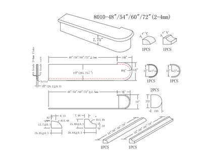 C-8010 Bullnose Single End Reversible Starting Step