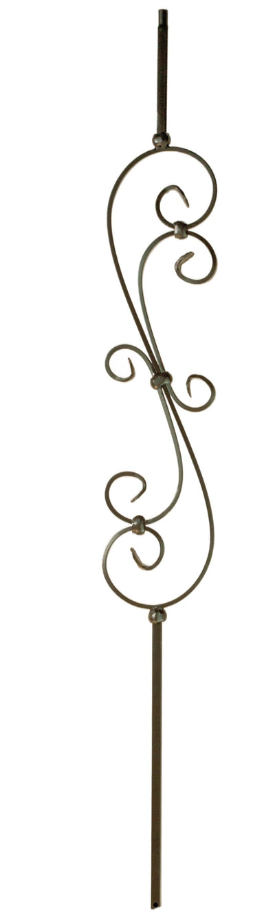 Skinny Scroll Iron Baluster