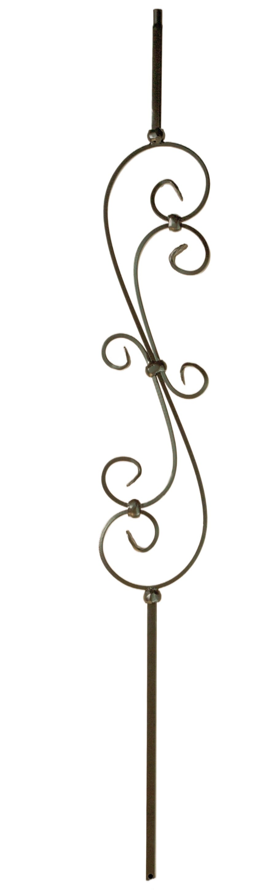 Skinny Scroll Iron Baluster