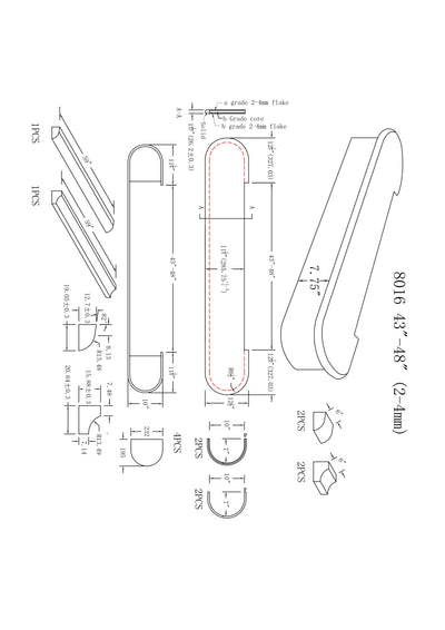 C-8016 Adjustable Bullnose Double Ended Starting Step