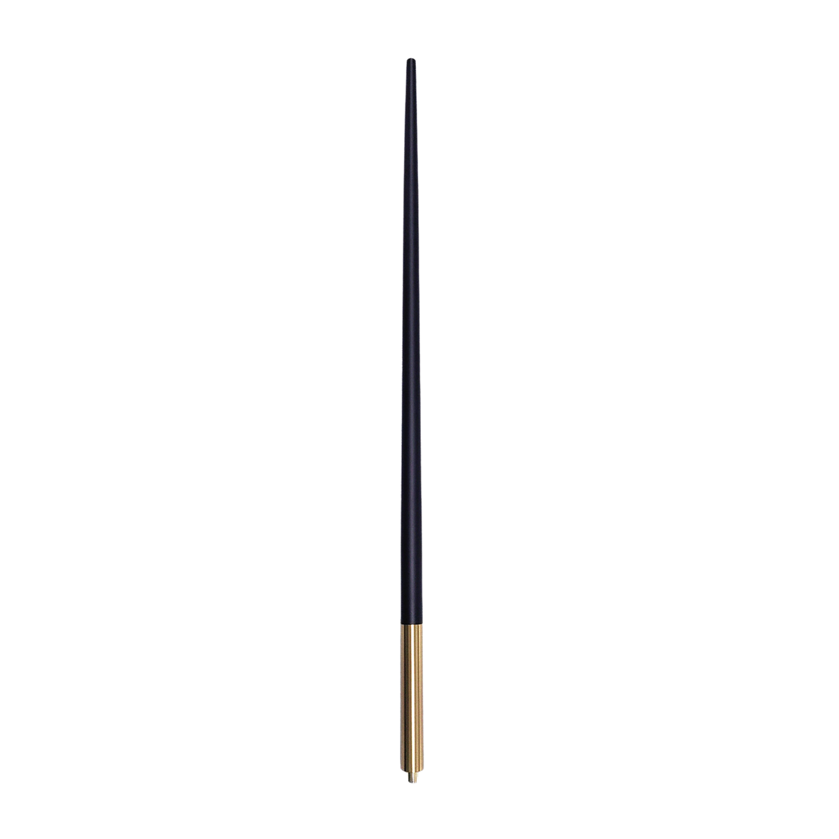 Lumière Candlestick Baluster – Satin Black & Brass Base