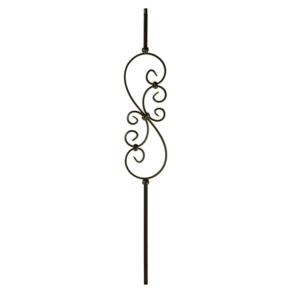 Knee Wall Small Scroll Iron Baluster