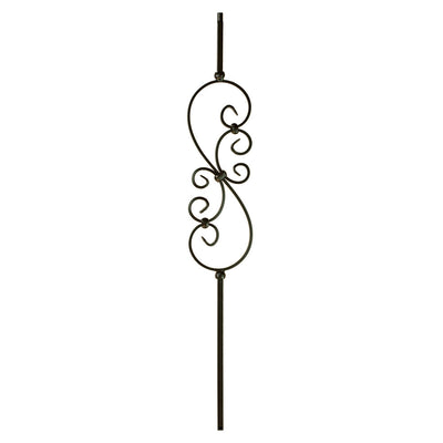 Knee Wall Small Scroll Iron Baluster