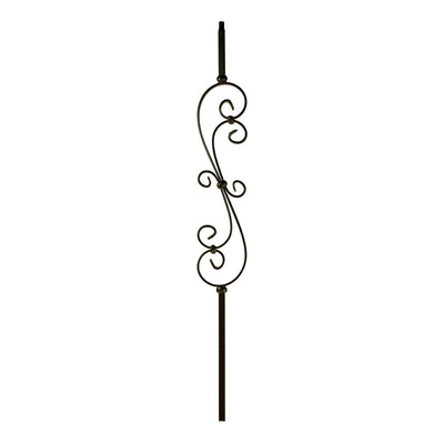 MEGA Skinny Scroll Iron Baluster