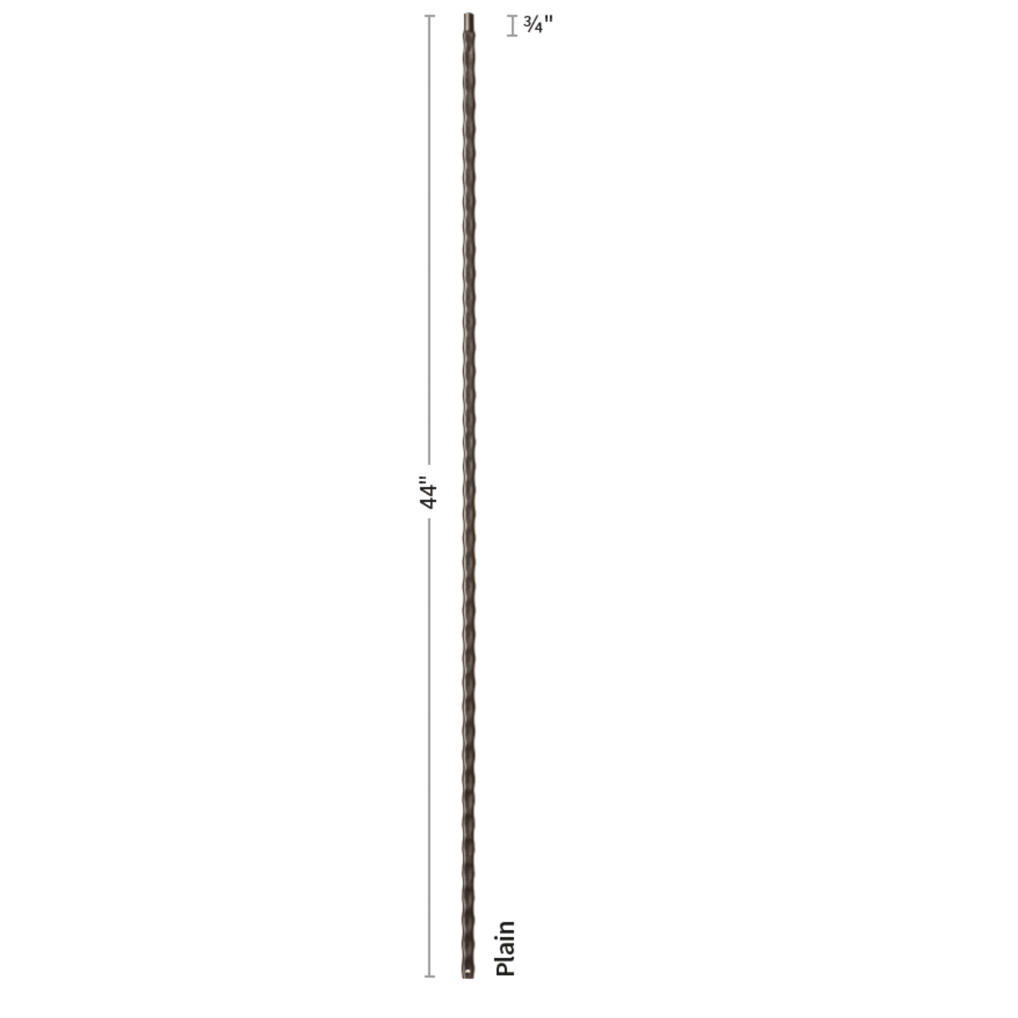 Mediterranean Plain Iron Baluster