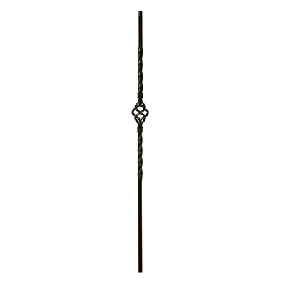 Knee Wall Single Basket Iron Baluster