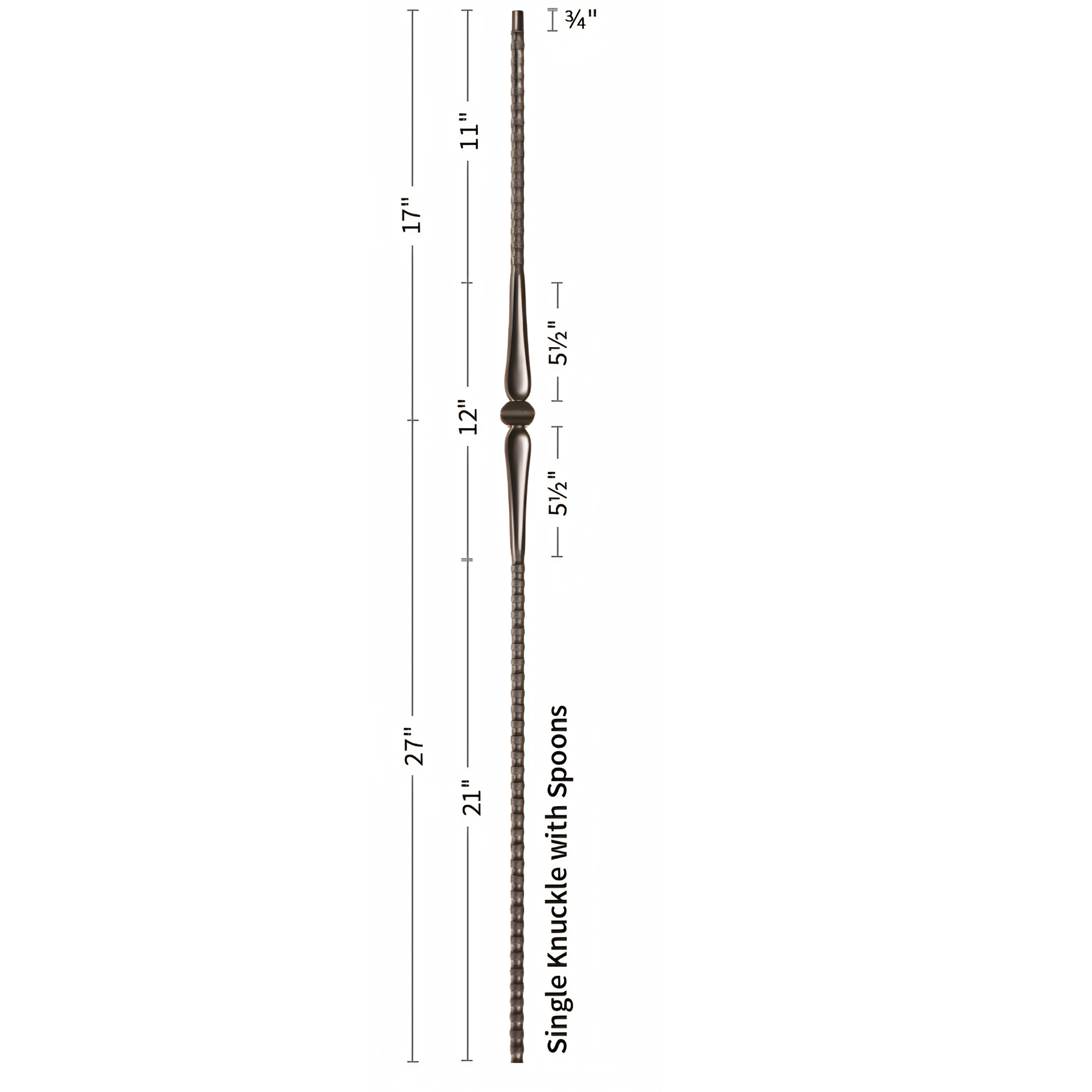 Single Gothic Iron Baluster