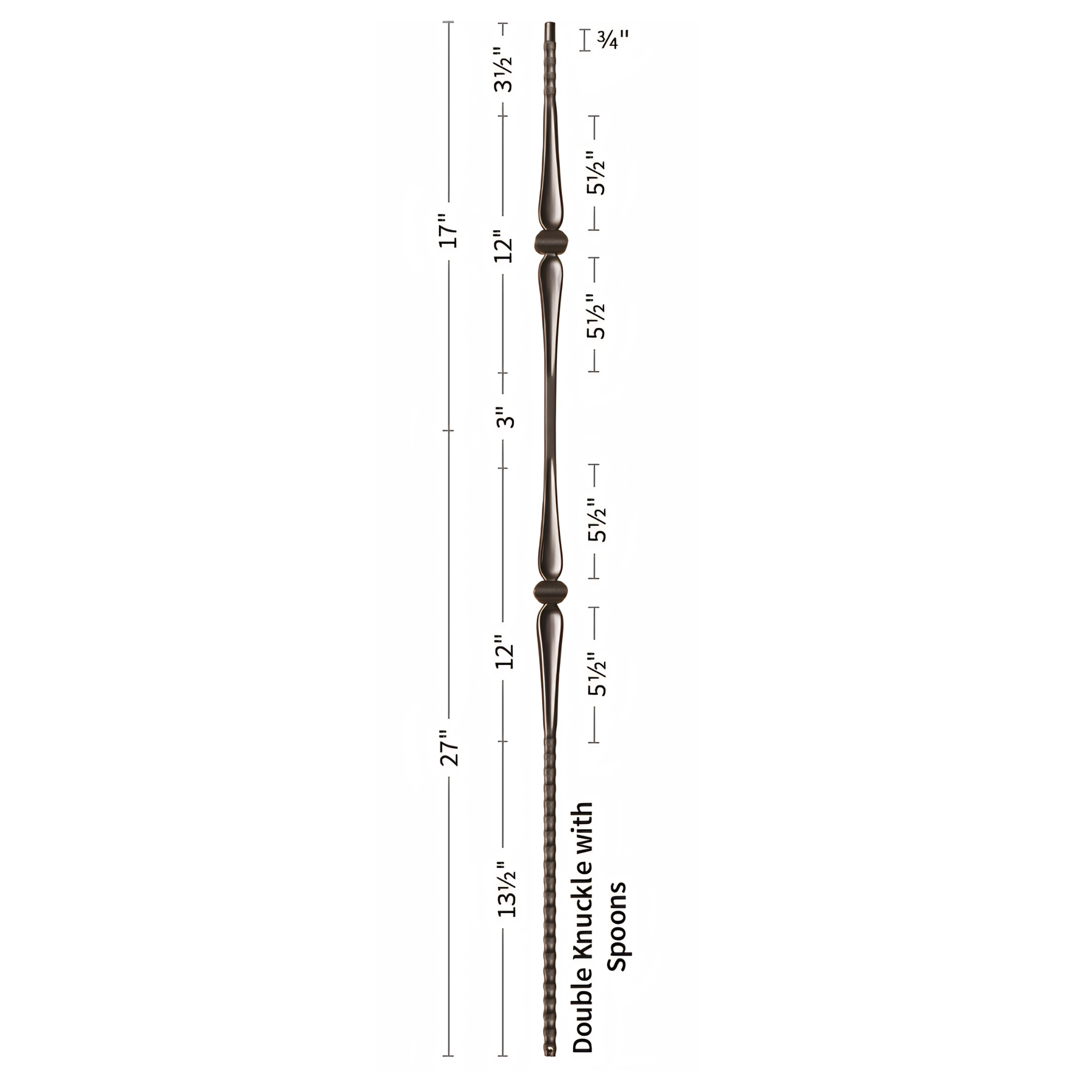 Double Gothic Iron Baluster