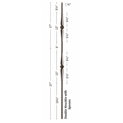 Double Gothic Iron Baluster