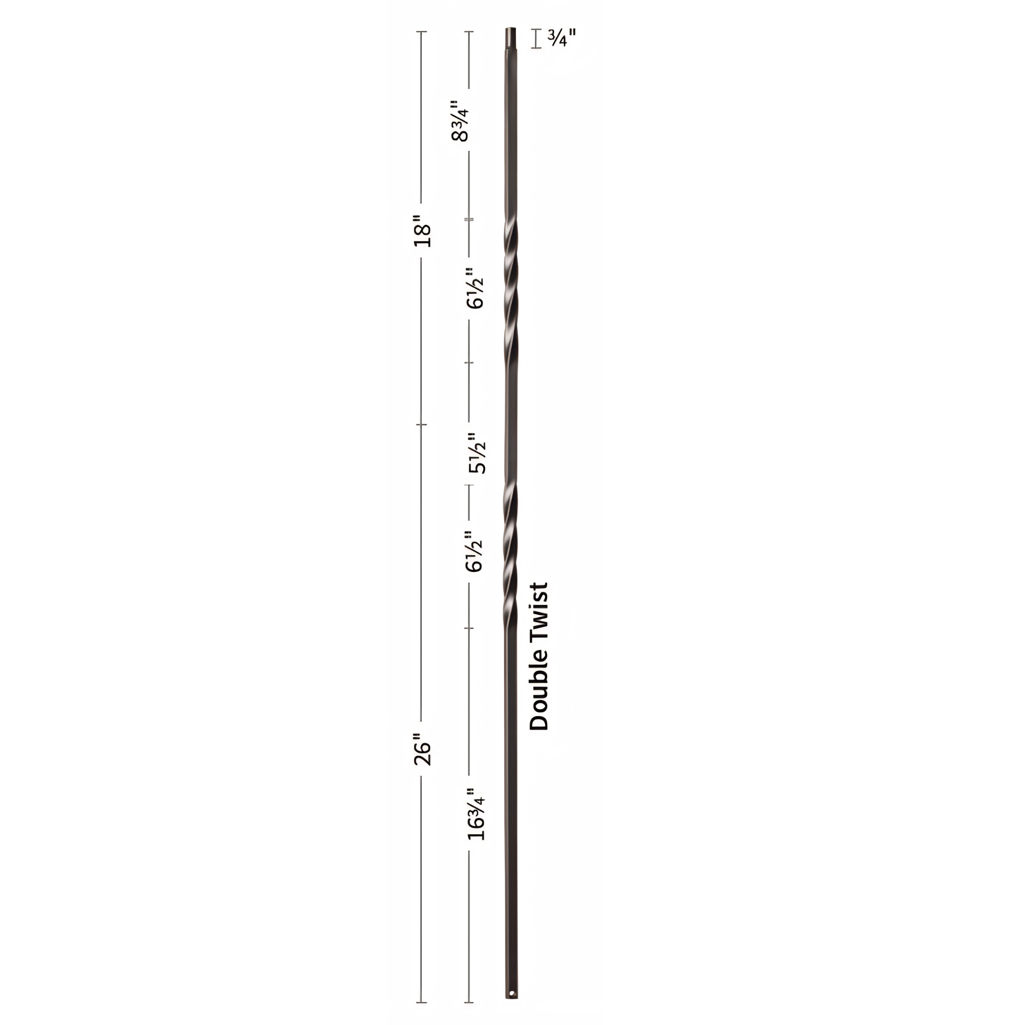 Double Twist Iron Baluster