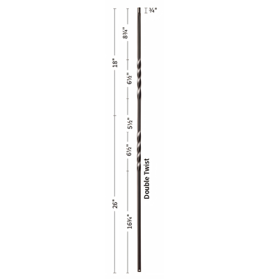 Double Twist Iron Baluster