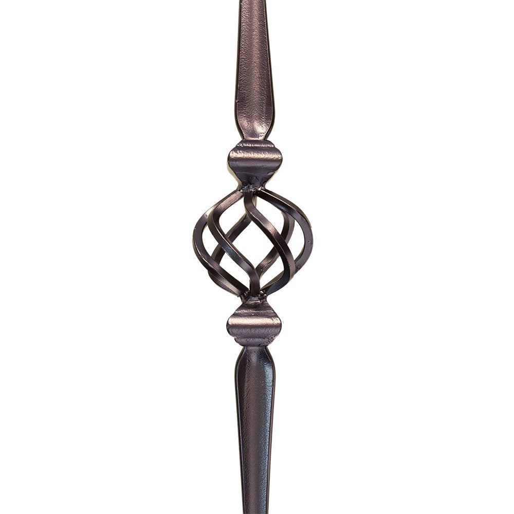 Single Basket with Spoons Iron Baluster