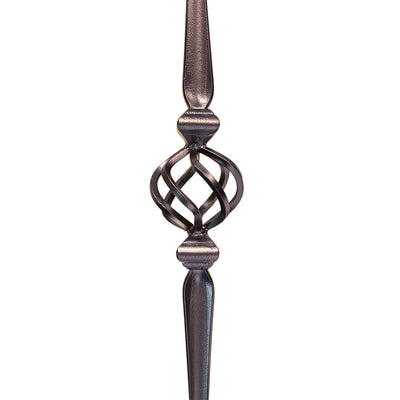 Single Basket with Spoons Iron Baluster