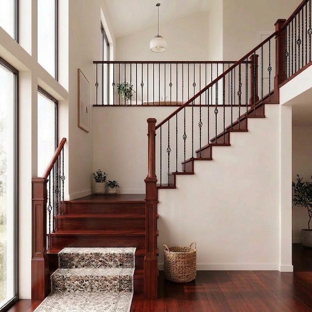 Single Basket / With Twist Iron Baluster