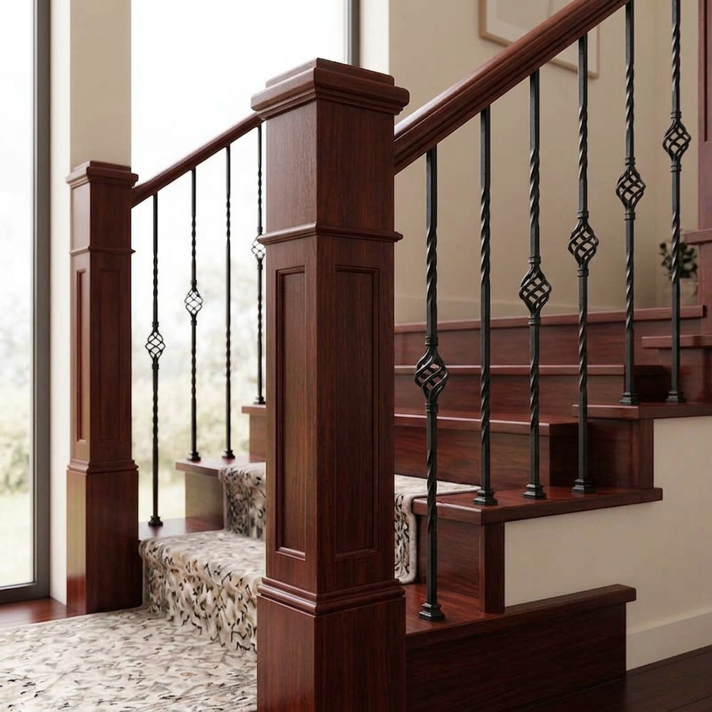 Single Basket / With Twist Iron Baluster — Iron Baluster | StairPro Source