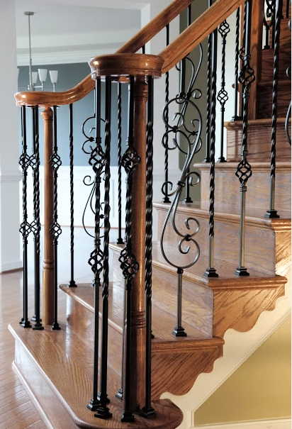 Large Scroll Iron Baluster