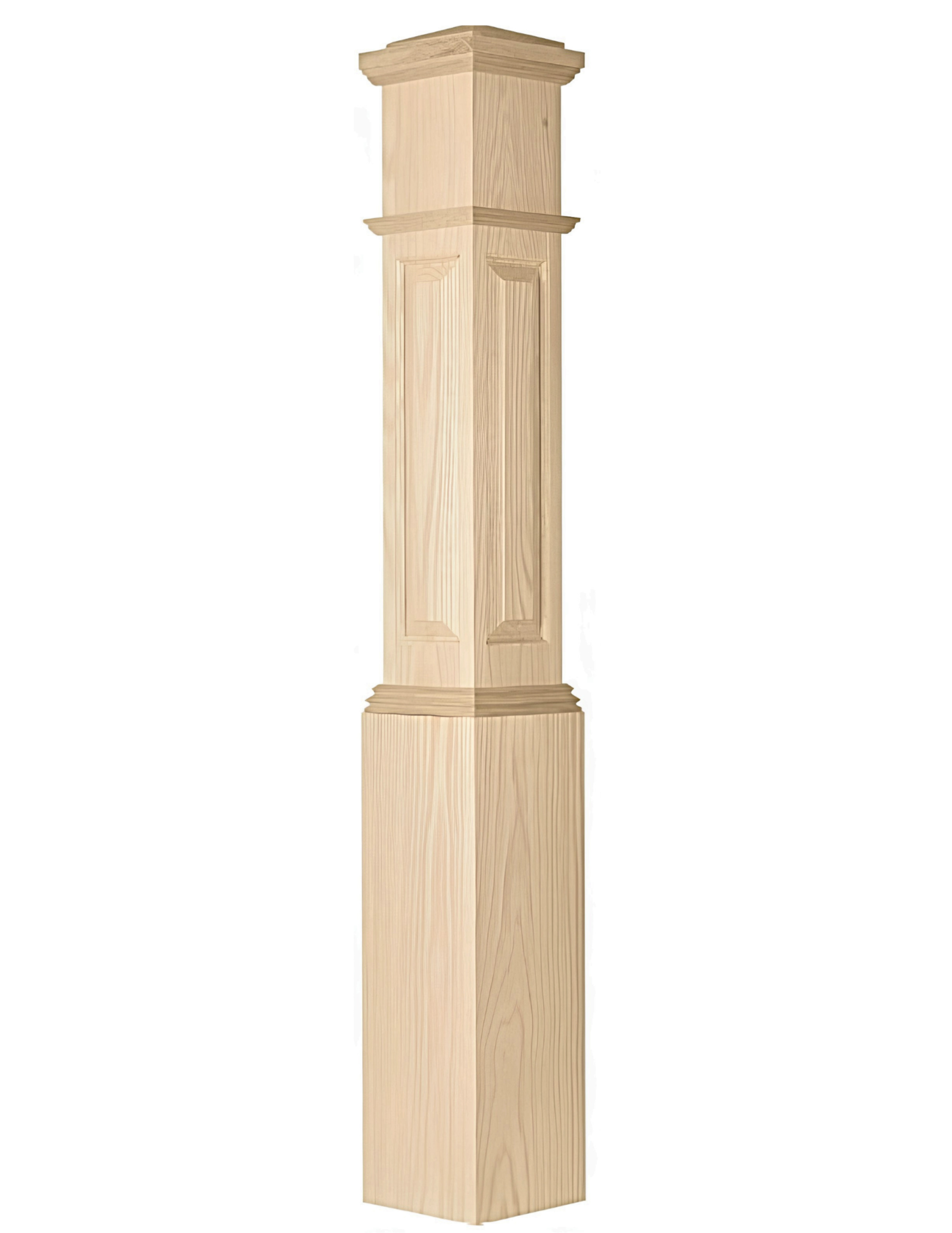 C-4092-RP Raised Panel Box Newel - 7 1/2" — Box Newel | StairPro Source