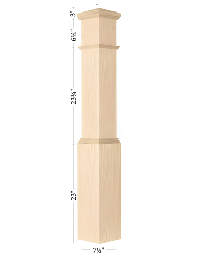 C-4095 Plain Box Newel (7-1/2")