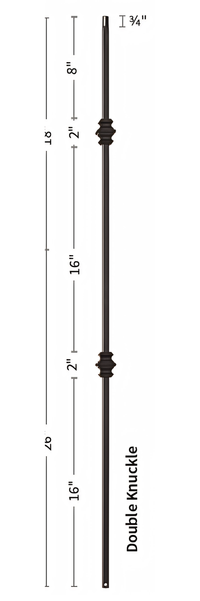 Double Knuckle Iron Baluster