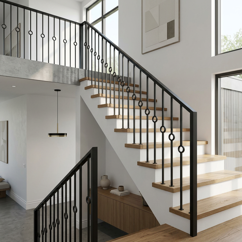 Single Ring Iron Baluster